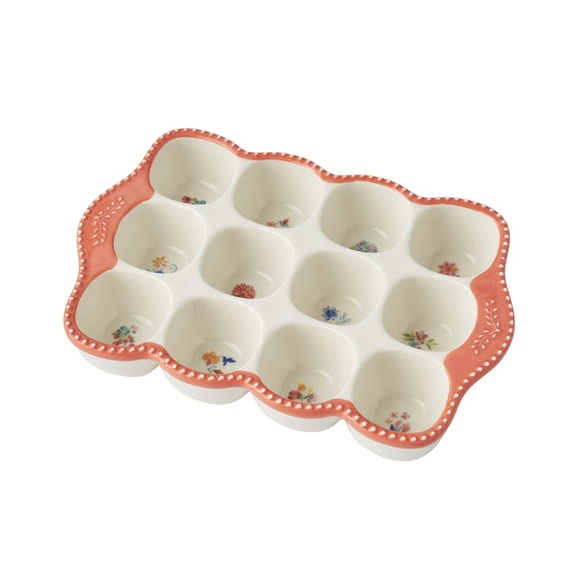 🪷❄️ NWT The Pioneer Woman Blooming Bouquet Stoneware Egg Holder - Picture 1 of 4